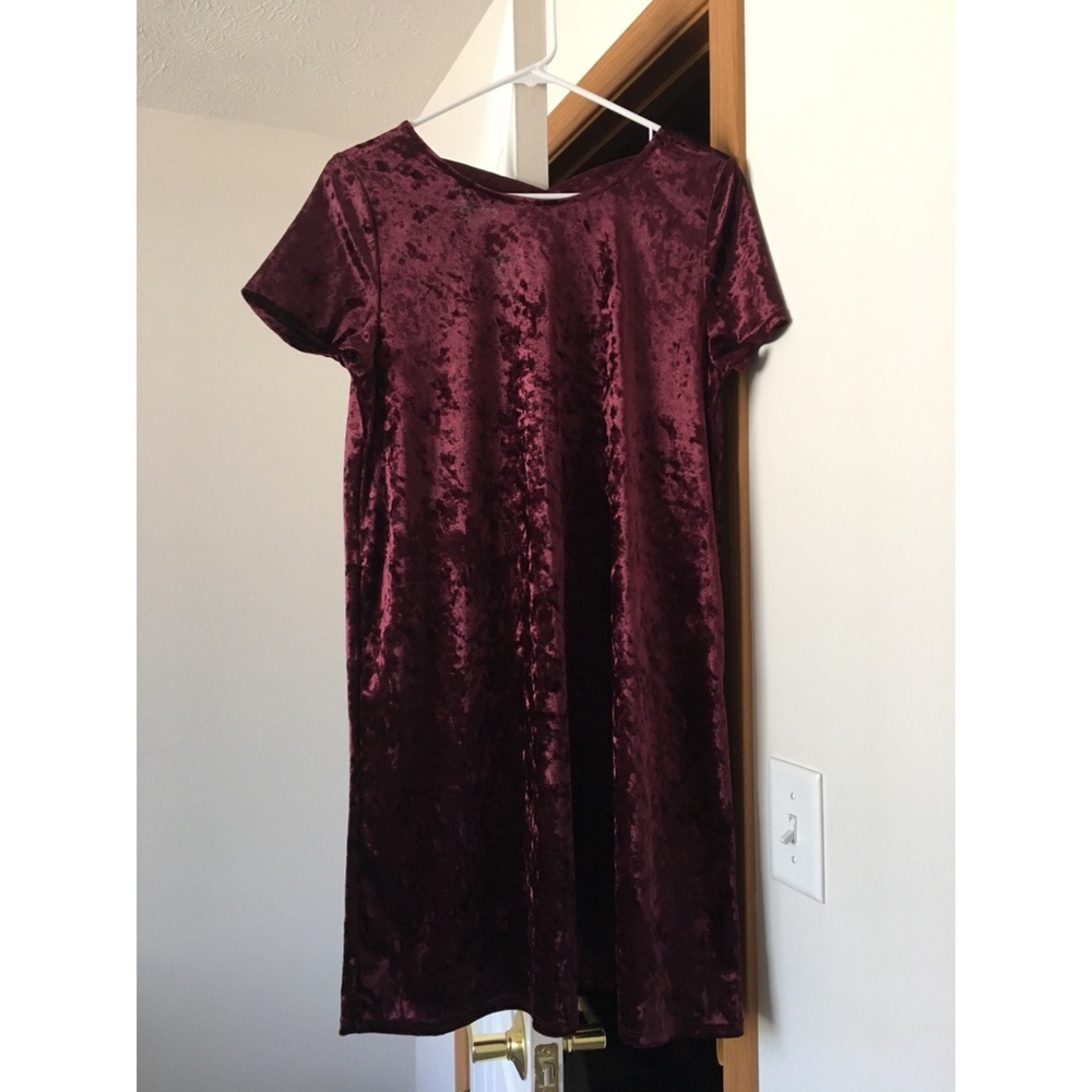 Velvet maroon dress